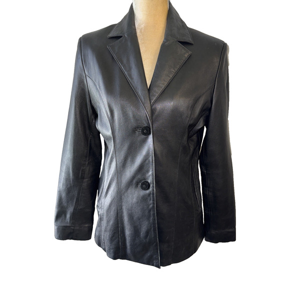 Pelle Studio Wilsons Leather Vintage Leather Blazer Jacket Size M - Picture 1 of 13